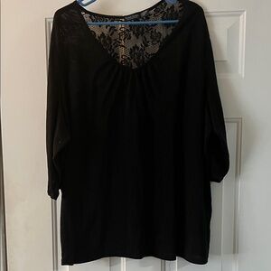 Faded Glory Black Lace Women's Blouse